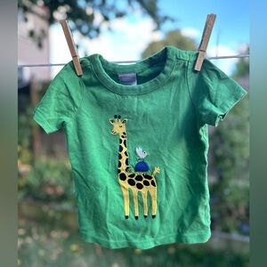 💚 2/$15 SALE! Hanna Andersson Appliqué Animal Short Sleeve Sz 18-24M (80) EUC